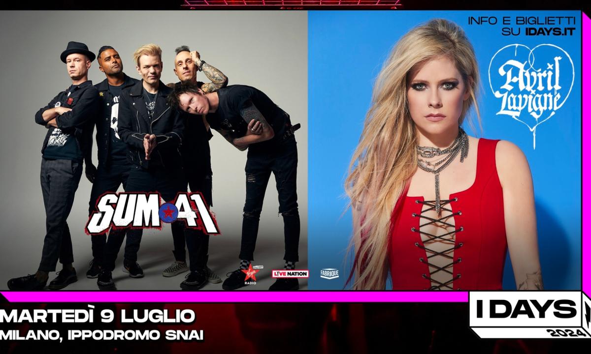 IDAYS MILANO 2024 AVRIL LAVIGNE e SUM 41 coheadliner » Oca Nera Rock